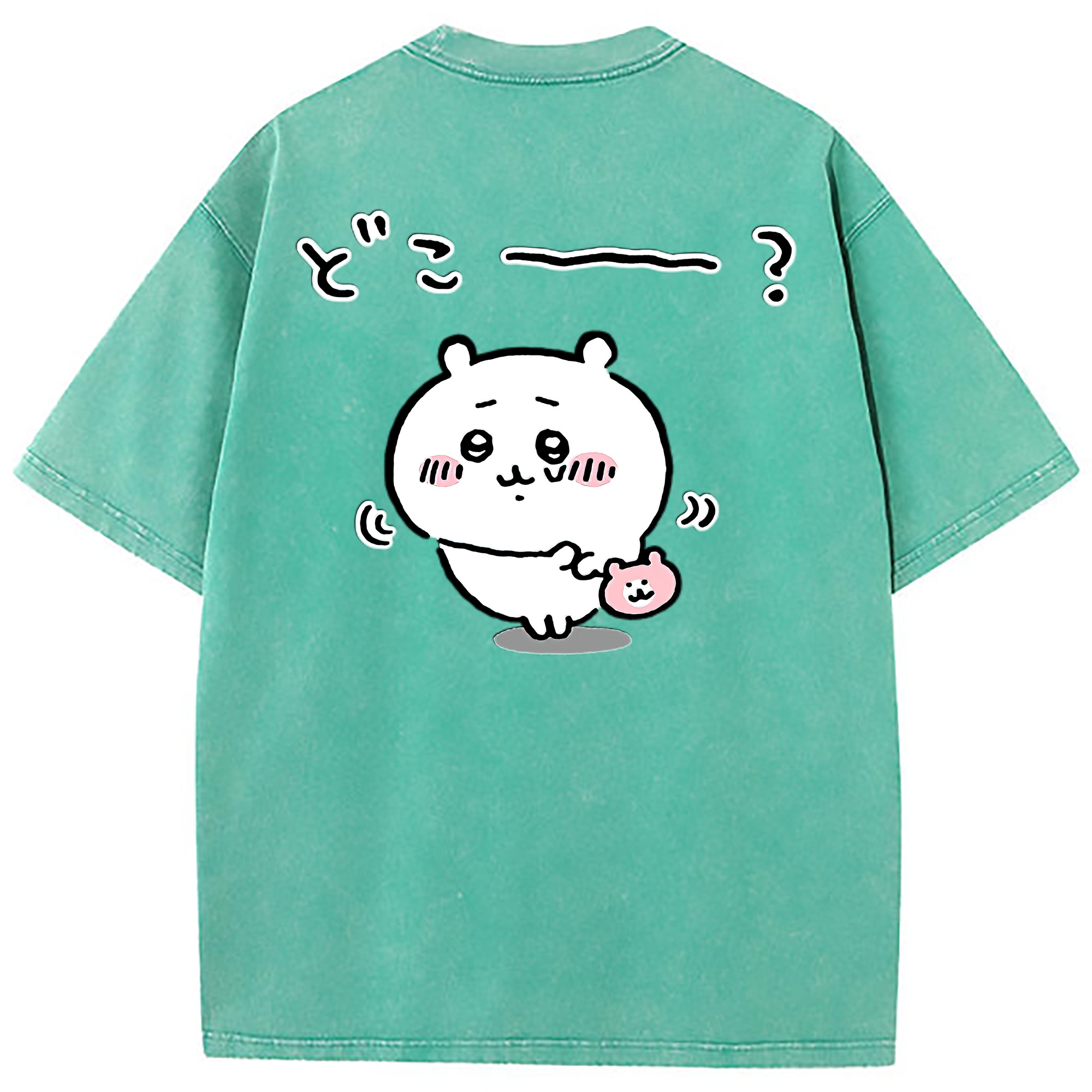 （画像用） ちいかわ ちいかわ Chii-kawa chiikawa 綿100% ヴィンテージ風 半袖Tシャツ（背面プリント）